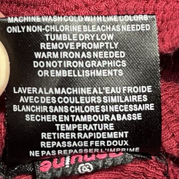 Volcom Embrace Change Mens Thermal Waffle Crew Neck Long Sleeve Shirt Medium Red - Picture 10 of 10